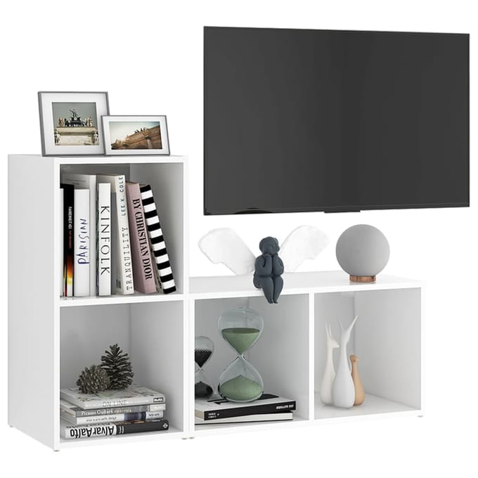 vidaXL - Tv-meubelen - 2 - st - 72x35x36,5 - cm - bewerkt - hout - wit