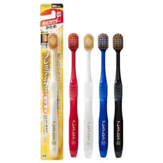 EBISU - Premium Care Toothbrush 6 Row Regular Hard No.63 1 pc - Random Color
