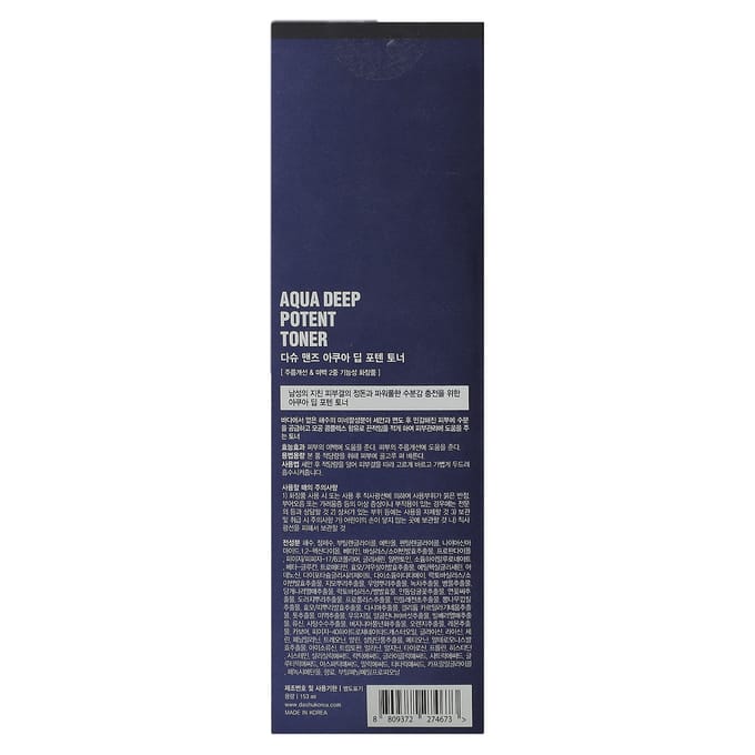 Dashu, Hommes, Tonique Puissant Aqua Profond, 153ml (5,17 fl oz) black