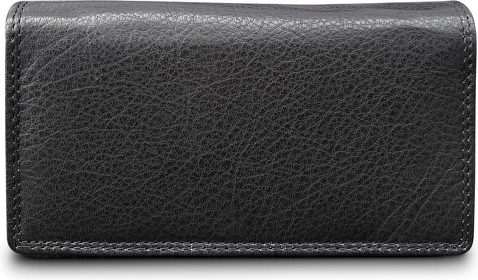 THL Design - Portemonnee Dames - Harmonica overslag model - Nappa Leer Zwart
