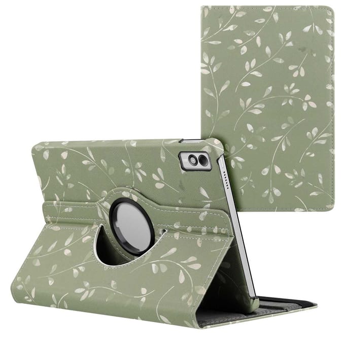 imoshion 360° Draaibare Design Bookcase voor de Lenovo Tab M10 5G - Green Flowers