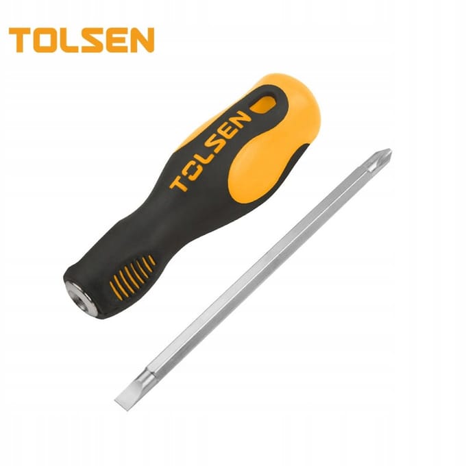 Tolsen 2-in-1 Schroevendraaier met Verwisselbare Bits