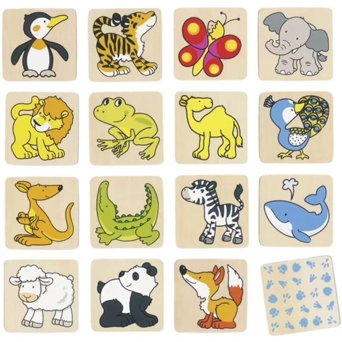 GOKI Memory - Dieren - 32 Delen - Hout - 3 Jaar