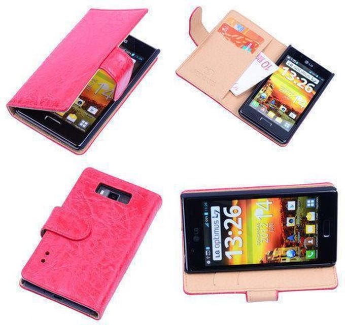 Bestcases Vintage Rood Book Cover LG Optimus L7 P700