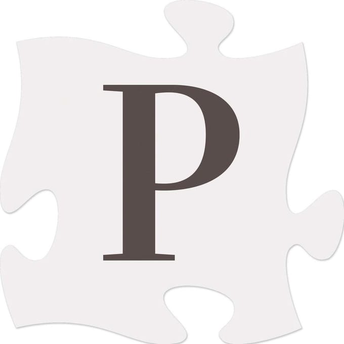 Puzzelstuk 15cm Letter P