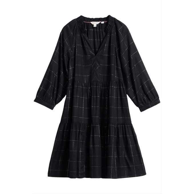 White Stuff Orla Check Dress Black Multi Größe: 10 | Midikleider Outlet | Damen | Schwarz