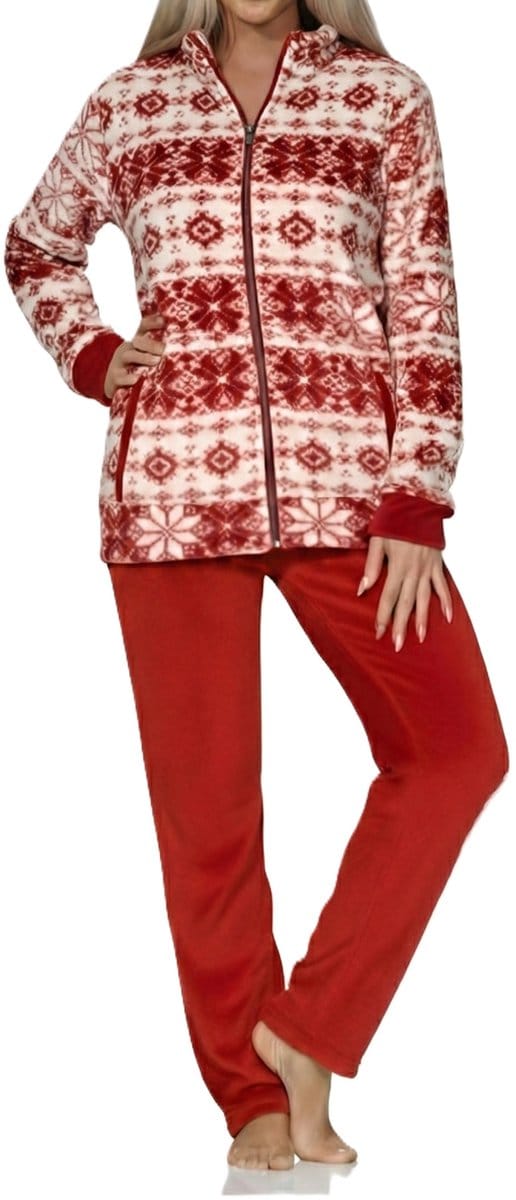 Normann dames loungewear van koraalfleece in Noorse stijl