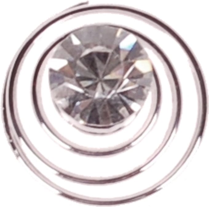 Curlie zilver met strass steentjes