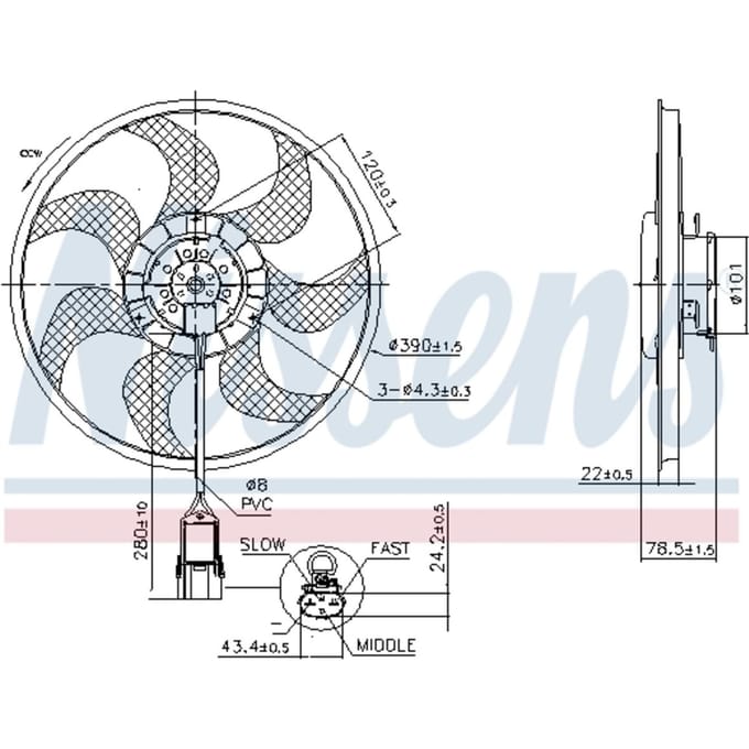 Ventilator NISSENS 850070