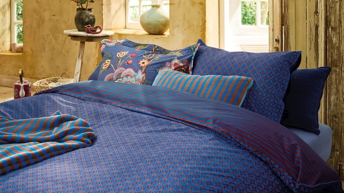 Pip Studio Alvida dekbedovertrek - Eenpersoons - 140 x 200/220 cm - Donkerblauw