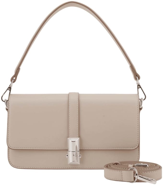 SEIDENFELT MANUFAKTUR Schoudertas Lilla Ro Big Crossbody Bag Light Sand Beige