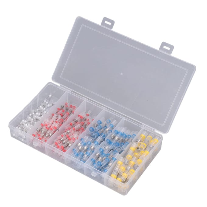 200 Stuks Krimpkous Draadconnector Butt Krimpterminal Waterdicht Geïsoleerd Set