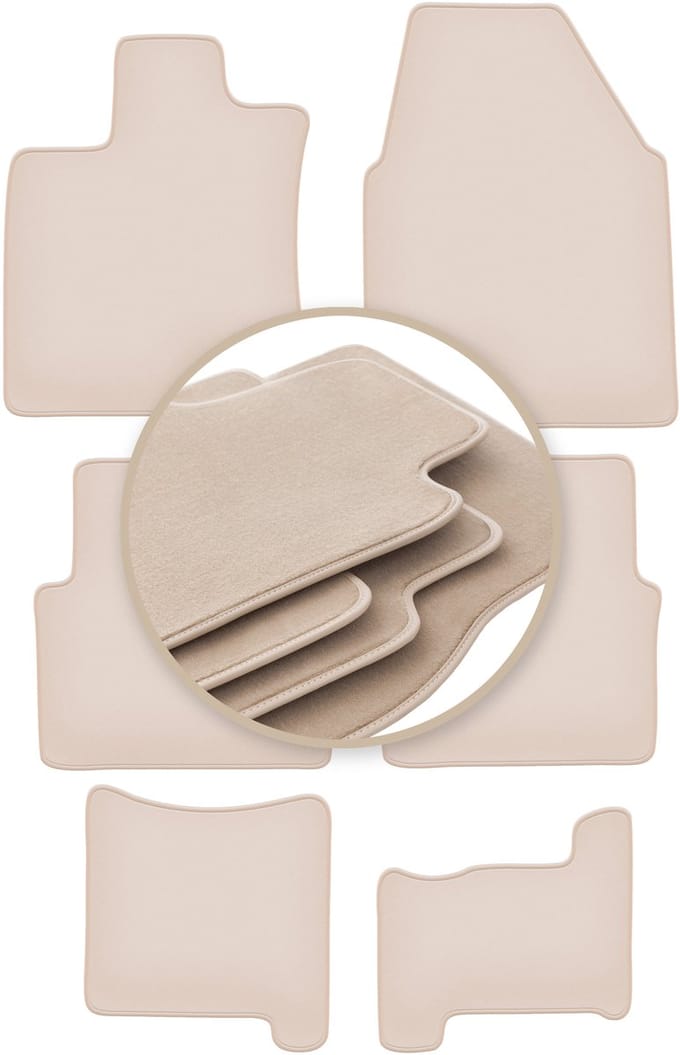 PREMIUM beige vloermatten voor: Nisan Qashqai +2 crossover 2008-2013