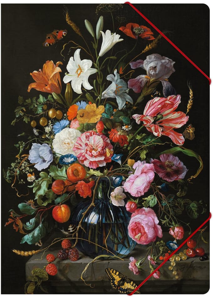Lanzfeld De Heem - Documentenmap A4 - Met Elastiek - Flower Still Life - A4-formaat