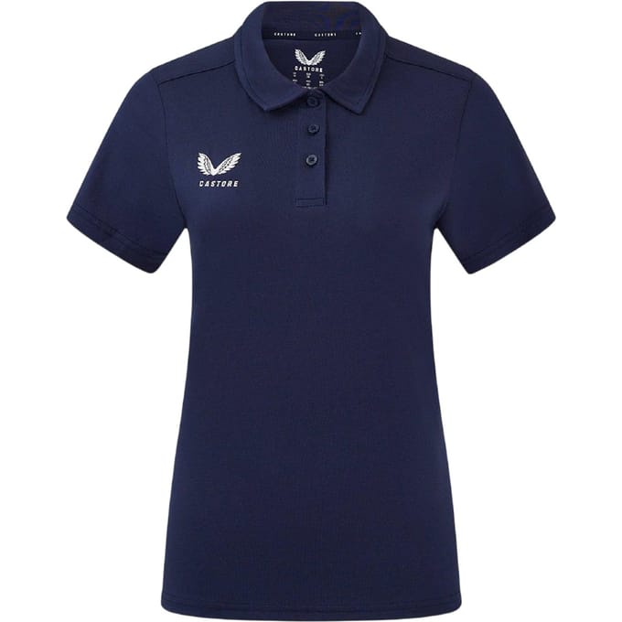 Castore Poloshirt met kraag en logo voor dames (Peacoat)
