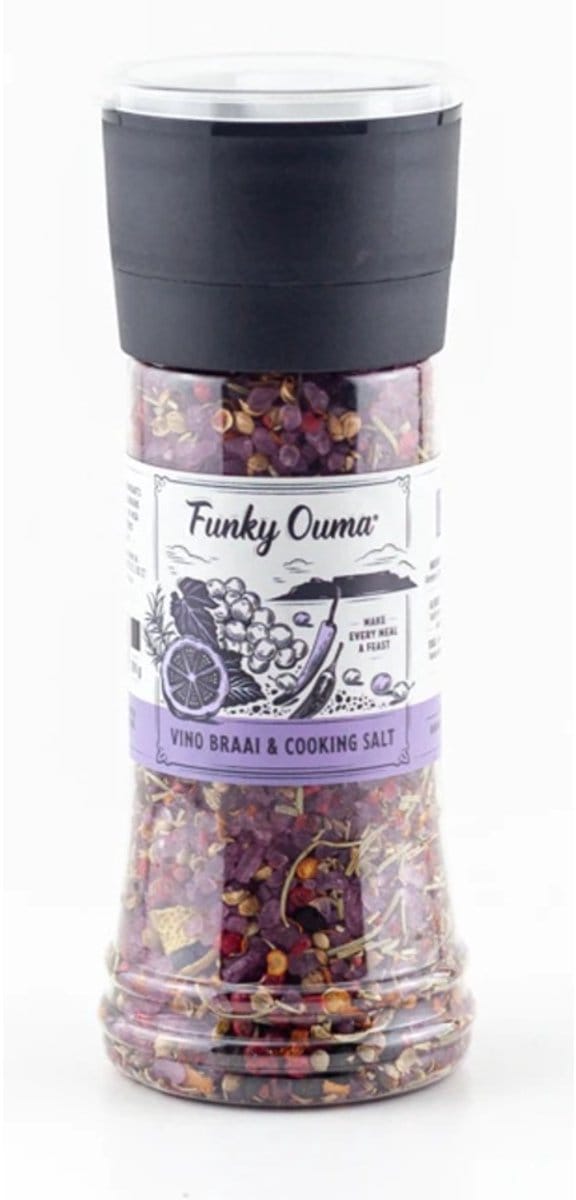 Funky Ouma - Vino braai & Cooking Salt - Grinder 250 ml
