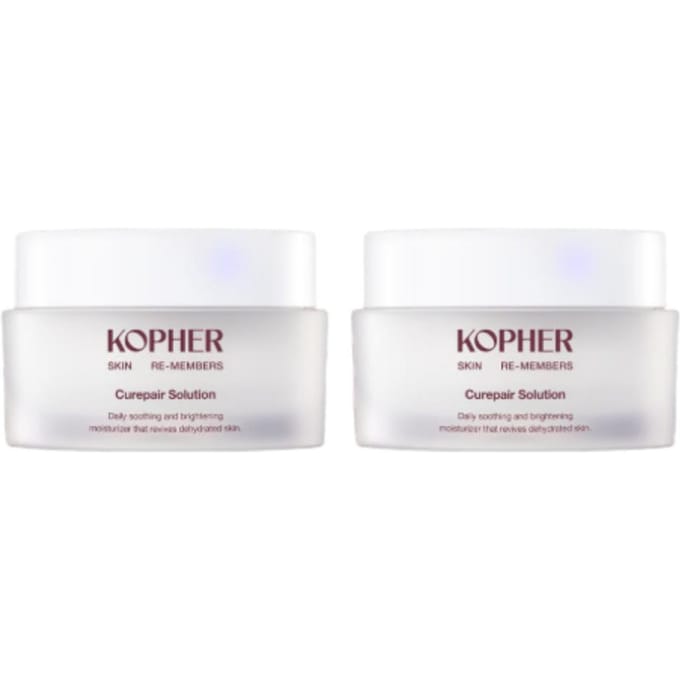 KOPHER Curepair Solution Crème Hydratante Apaisante & Éclaircissante Lot 50ml x 2 pièces