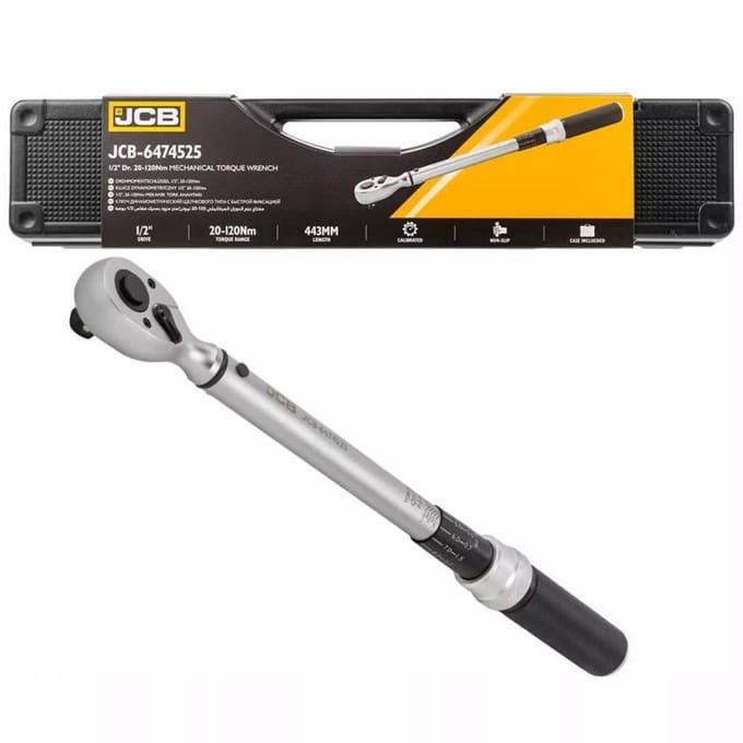JCB JCB-JCB-6474525 - Draaimomentsleutel - 120Nm - 1/2 inch - Antislip Handgreep
