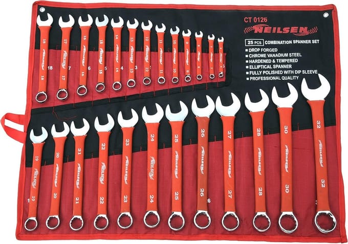 25-delige Combinatiesleutel Set 6-32 mm voor professioneel gebruik