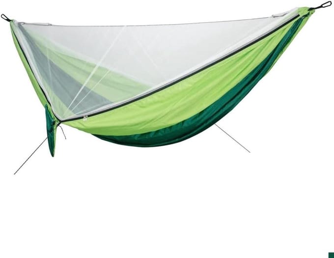 Dubbele Hangmat - Buiten Schommel - Ontspannen Buiten - Sterk Draagvermogen - 200x100cm - Geel