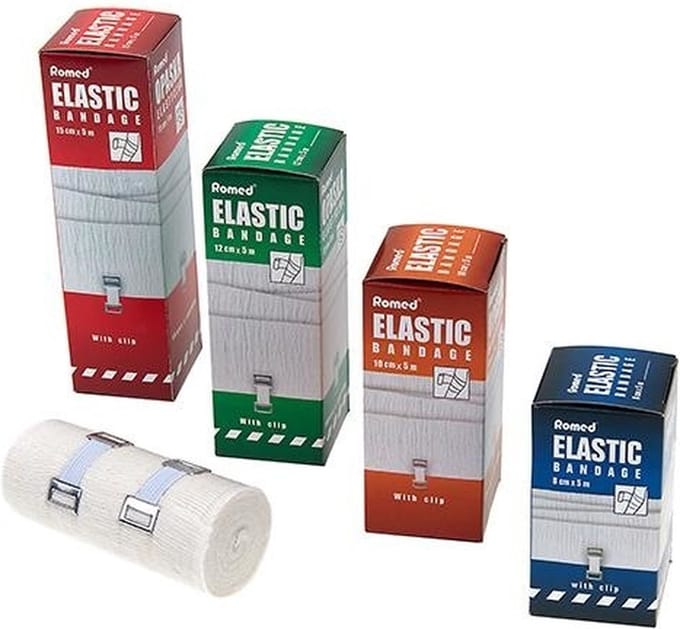 Romed windsel elastisch verband 8cm x 5m - Set van 100 doosjes Romed