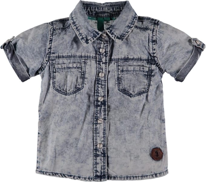 B. Nosy Jongens Blouse - Light denim - Maat 80