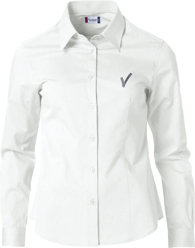 Clique Security / Beveiliging kleding: Blouse Dames met Borstlogo - Wit - Maat XXL / 44 - VOOR PROFESSIONALS