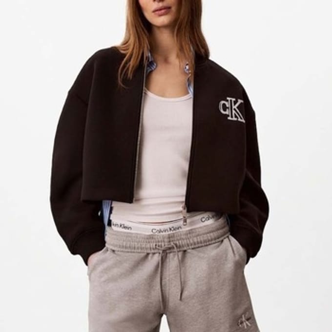 Sweaters Calvin Klein Jeans Lv047ab508 Cropped Sporty Scuba