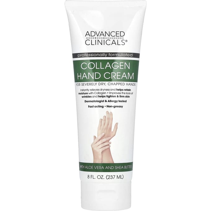 Advanced Clinicals, Crème pour les mains au collagène, 0,8 fl oz (237ml) gray
