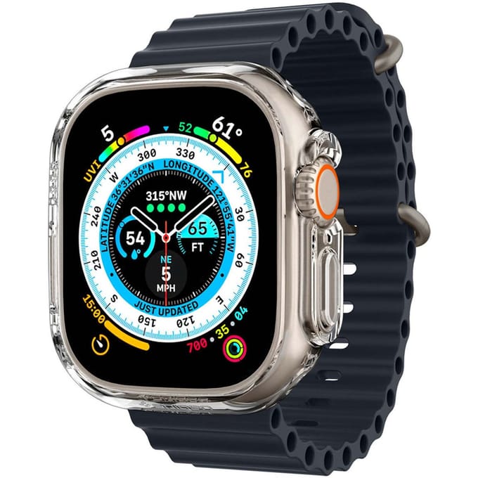 Spigen Thin Fit™ Bumper voor de Apple Watch Ultra / Ultra 2 / Ultra 3 - 49 mm - Transparant