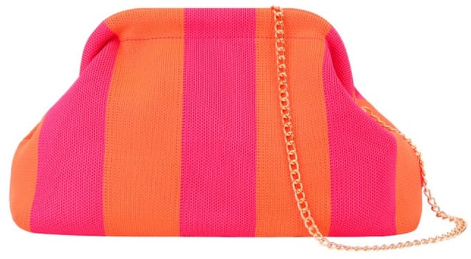 Strandtasje / Schoudertas / Clutch - Stripe Fuschia
