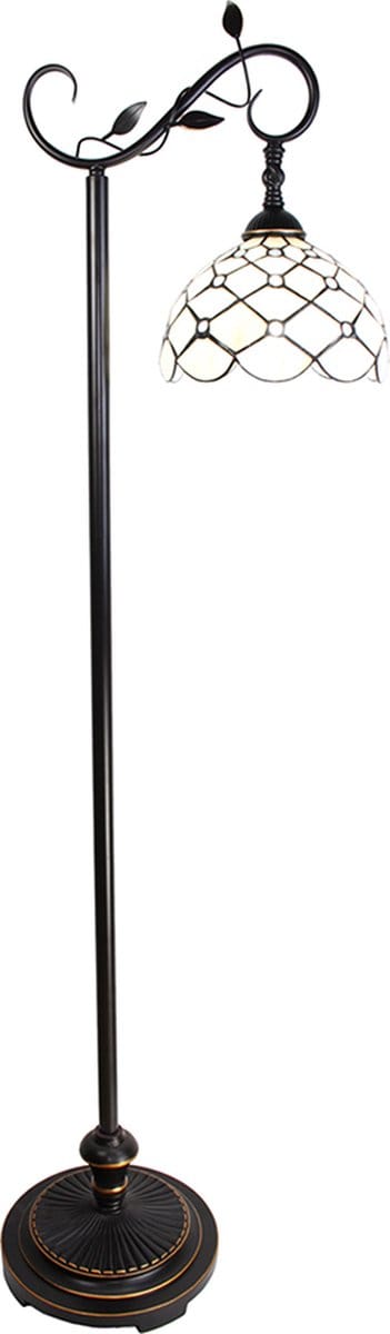 Lumilamp Tiffany Vloerlamp 152 cm Bruin Beige Polyresin