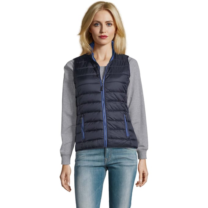 SOLS Dames/Dames Wave Lichtgewicht Bodywarmer (Marine)