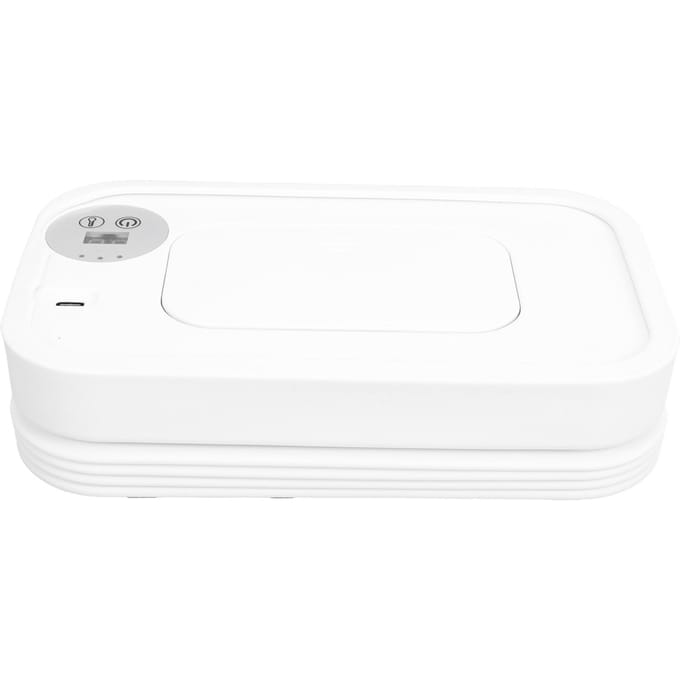 Chauffe-lingettes 3 réglages de température Affichage numérique Pliable Portable USB Chauffe-lingettes et Distributeur white