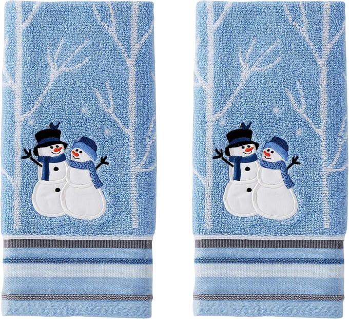 SKL Home Winter Friends Handdoek Set - Blauw, 2 Stuks