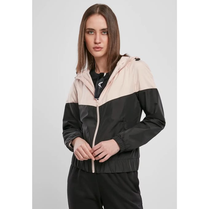Urban Classics - Arrow Windbreaker jacket - 3XL - Zwart/Roze