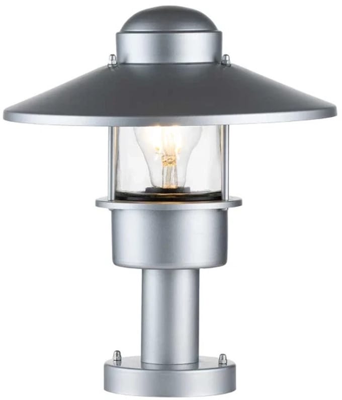 Elstead Lighting Mini LED Tuin Pilaar Klampenborg | 1X E27 Max 60W | IP44 (Outdoor) | Silver