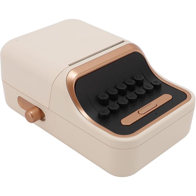 Imprimante d'étiquettes Bluetooth portable style vintage 30 à 52 mm Imprimante d'étiquettes thermique portable pour black