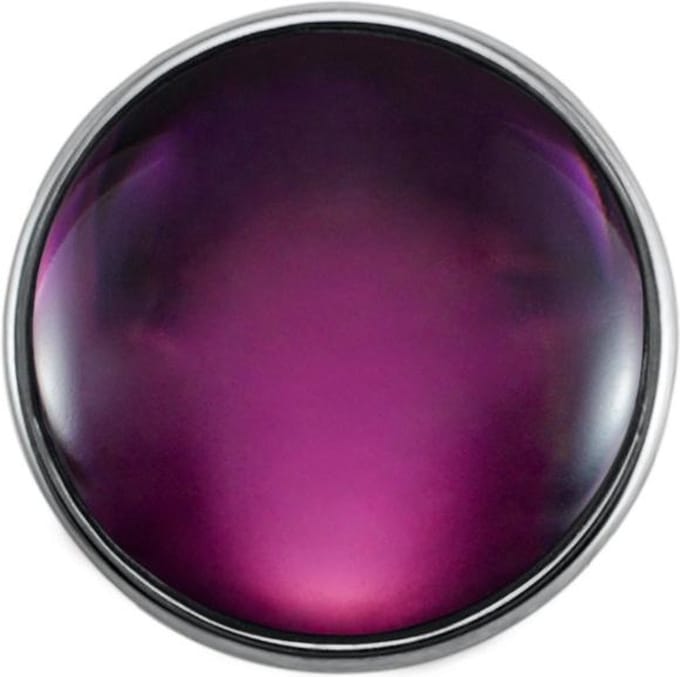 Quiges - Drukknoop Mini 12mm Bol Glas Paars - EBCMK060