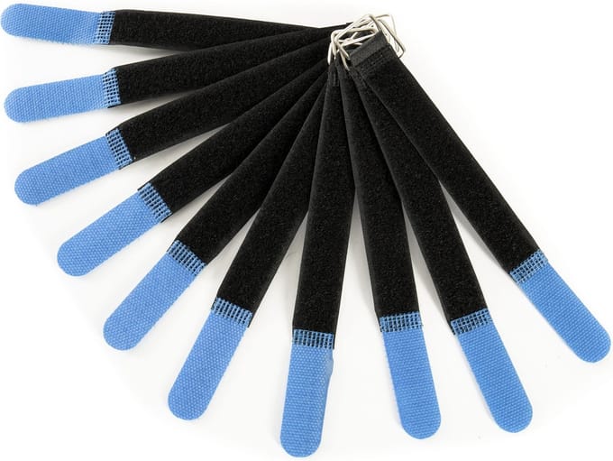 MUSIC STORE Kabel klitteband blauw 20 cm - Kabelbinding