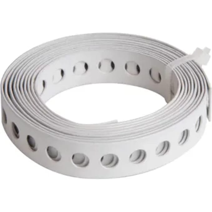 Alberts Gaatjesband - Wit Verzinkt Staal - 12mm X 1,5m
