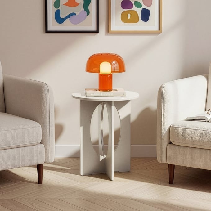 Bijzettafel Podeldsvin 49x40 cm taupe [en.casa]