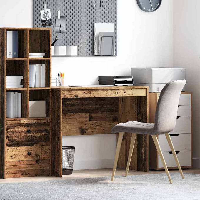 vidaXL - Bureau - Oudhout - 90 - x - 50 - x - 76 - cm