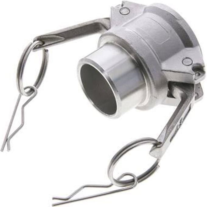 Camlock DN 32 (1 1/4'') Koppeling RVS met lasuiteinde (42.4 mm) Type B (AS) MIL-C-27487
