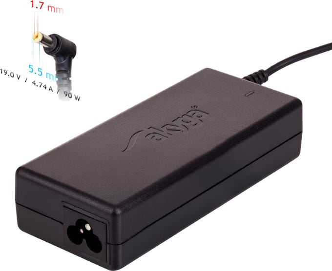 Akyga AK-ND-12 Serie - Netvoeding voor Notebook - 19V/4,74A - 90W - 5,5x1,7mm