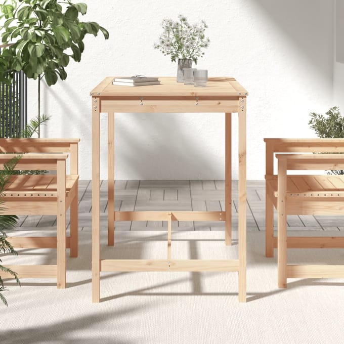 vidaXL - Tuintafel - 121x82,5x110 - cm - massief - grenenhout