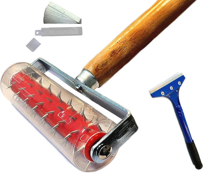Stekelroller en behangschraper set voor renovaties - 150 x 500 mm