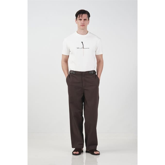 Brede Pijpen Broek met Ceintuur