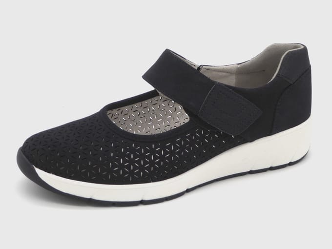 Jana Dames Bandschoen - 24664-80E Donkerblauw - Wijdte H - Maat 38