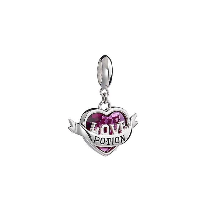 Official Harry Potter Sterling Silver Love Potion Slider Charm With Crystal